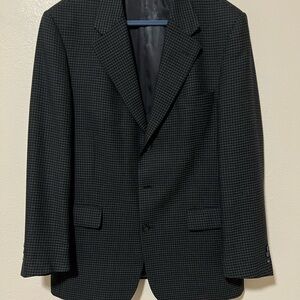 Claiborne Charcoal and Black Patterned Blazer